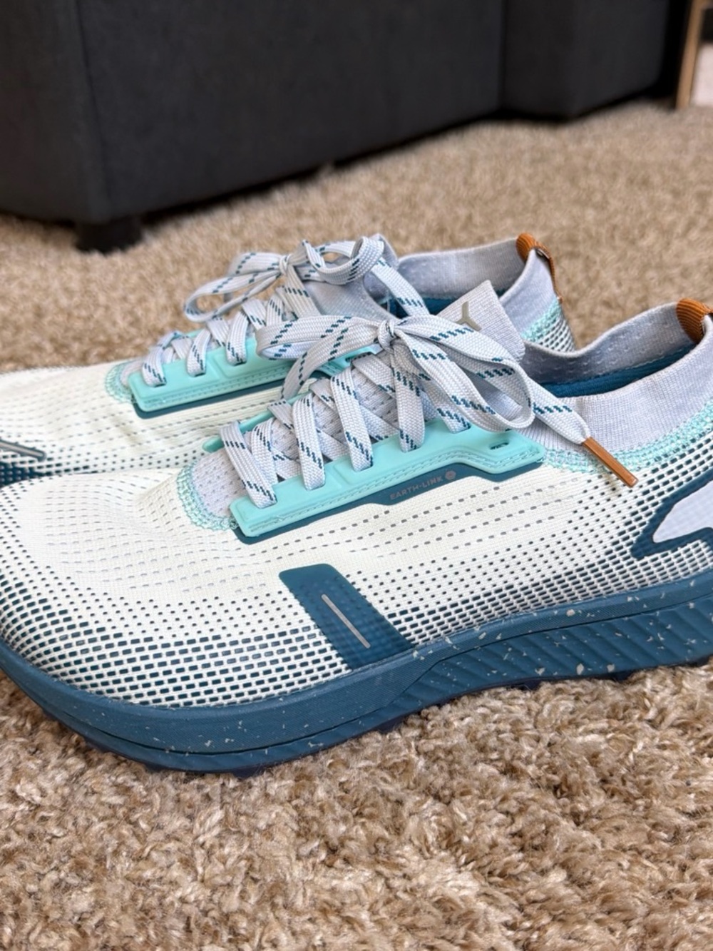 Lux Men's Sneakers - White & Teal Accents